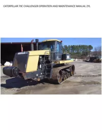 CATERPILLAR 70C CHALLENGER OPERATION AND MAINTENANCE MANUAL 2YL preview