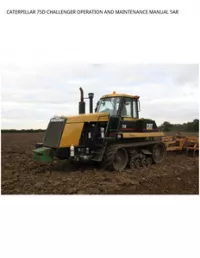 CATERPILLAR 75D CHALLENGER OPERATION AND MAINTENANCE MANUAL 5AR preview