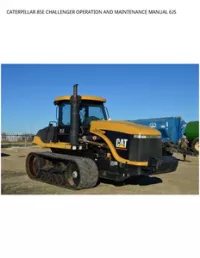 CATERPILLAR 85E CHALLENGER OPERATION AND MAINTENANCE MANUAL 6JS preview