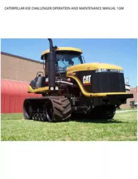 CATERPILLAR 65E CHALLENGER OPERATION AND MAINTENANCE MANUAL 1GM preview