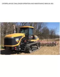 CATERPILLAR 65E CHALLENGER OPERATION AND MAINTENANCE MANUAL 6GS preview
