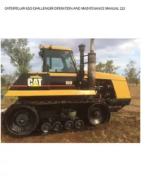 CATERPILLAR 65D CHALLENGER OPERATION AND MAINTENANCE MANUAL 2ZJ preview