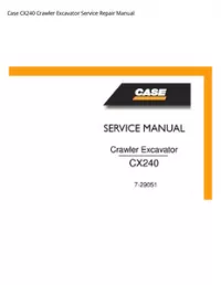Case CX240 Crawler Excavator Service Repair Manual preview