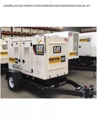 CATERPILLAR XQ35 POWER SYSTEM OPERATION AND MAINTENANCE MANUAL JK7 preview