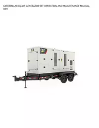 CATERPILLAR XQ425 GENERATOR SET OPERATION AND MAINTENANCE MANUAL X8H preview