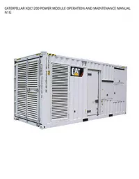 CATERPILLAR XQC1200 POWER MODULE OPERATION AND MAINTENANCE MANUAL N1G preview