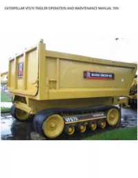 CATERPILLAR VFS70 TRAILER OPERATION AND MAINTENANCE MANUAL 7XN preview