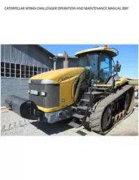 CATERPILLAR MT845 CHALLENGER OPERATION AND MAINTENANCE MANUAL BBP preview