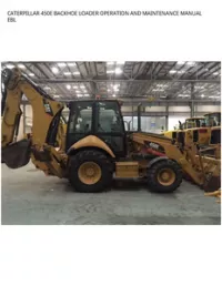 CATERPILLAR 450E BACKHOE LOADER OPERATION AND MAINTENANCE MANUAL EBL preview