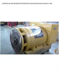 CATERPILLAR SR4 GENERATOR OPERATION AND MAINTENANCE MANUAL 5WA preview
