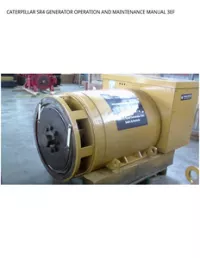 CATERPILLAR SR4 GENERATOR OPERATION AND MAINTENANCE MANUAL 3EF preview