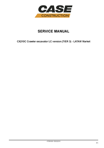 Case/Case IH CX210C Crawler Excavator manual