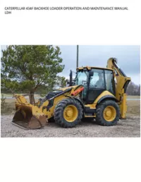 CATERPILLAR 434F BACKHOE LOADER OPERATION AND MAINTENANCE MANUAL LDH preview