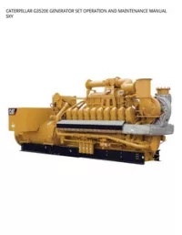 CATERPILLAR G3520E GENERATOR SET OPERATION AND MAINTENANCE MANUAL SXY preview