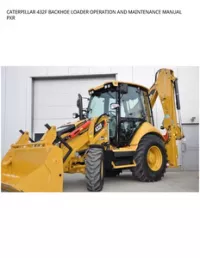 CATERPILLAR 432F BACKHOE LOADER OPERATION AND MAINTENANCE MANUAL PXR preview