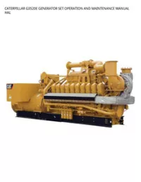 CATERPILLAR G3520E GENERATOR SET OPERATION AND MAINTENANCE MANUAL HAL preview