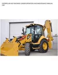 CATERPILLAR 432F BACKHOE LOADER OPERATION AND MAINTENANCE MANUAL LNR preview