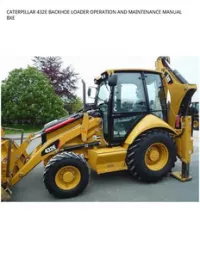 CATERPILLAR 432E BACKHOE LOADER OPERATION AND MAINTENANCE MANUAL BXE preview