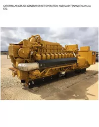 CATERPILLAR G3520C GENERATOR SET OPERATION AND MAINTENANCE MANUAL FZG preview
