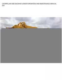 CATERPILLAR 430E BACKHOE LOADER OPERATION AND MAINTENANCE MANUAL EAT preview