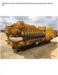 CATERPILLAR G3520C GENERATOR SET OPERATION AND MAINTENANCE MANUAL FZB preview