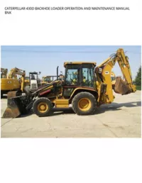 CATERPILLAR 430D BACKHOE LOADER OPERATION AND MAINTENANCE MANUAL BNK preview