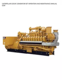 CATERPILLAR G3520C GENERATOR SET OPERATION AND MAINTENANCE MANUAL GZM preview