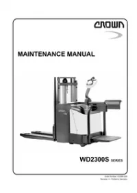 Crown WD2300S Series Service Manual preview