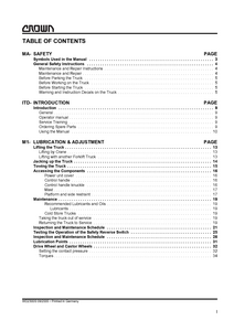 Crown WD2300S service manual