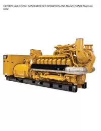 CATERPILLAR G3516H GENERATOR SET OPERATION AND MAINTENANCE MANUAL GLM preview