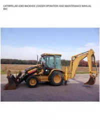 CATERPILLAR 428D BACKHOE LOADER OPERATION AND MAINTENANCE MANUAL BXC preview