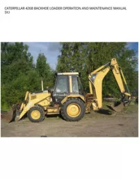 CATERPILLAR 426B BACKHOE LOADER OPERATION AND MAINTENANCE MANUAL 5YJ preview