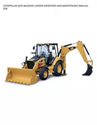 CATERPILLAR 422E BACKHOE LOADER OPERATION AND MAINTENANCE MANUAL DSK preview