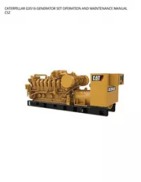CATERPILLAR G3516 GENERATOR SET OPERATION AND MAINTENANCE MANUAL CSZ preview