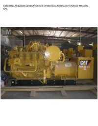 CATERPILLAR G3508 GENERATOR SET OPERATION AND MAINTENANCE MANUAL CPS preview