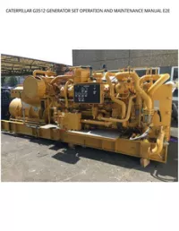 CATERPILLAR G3512 GENERATOR SET OPERATION AND MAINTENANCE MANUAL E2E preview