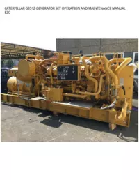CATERPILLAR G3512 GENERATOR SET OPERATION AND MAINTENANCE MANUAL E2C preview