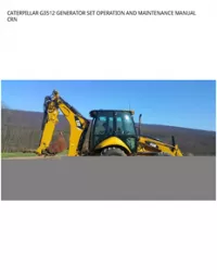 CATERPILLAR G3512 GENERATOR SET OPERATION AND MAINTENANCE MANUAL CRN preview