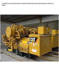 CATERPILLAR 420E BACKHOE LOADER OPERATION AND MAINTENANCE MANUAL KMW preview