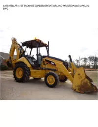 CATERPILLAR 416E BACKHOE LOADER OPERATION AND MAINTENANCE MANUAL BWC preview