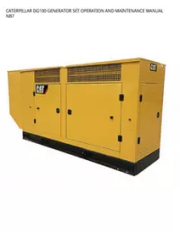 CATERPILLAR DG100 GENERATOR SET OPERATION AND MAINTENANCE MANUAL NB7 preview