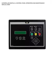 CATERPILLAR EMCP4.4 U CONTROL PANEL OPERATION AND MAINTENANCE MANUAL MW9 preview