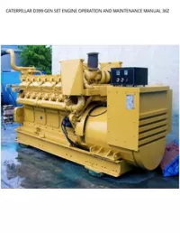 CATERPILLAR D399 GEN SET ENGINE OPERATION AND MAINTENANCE MANUAL 36Z preview