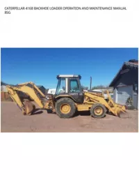 CATERPILLAR 416B BACKHOE LOADER OPERATION AND MAINTENANCE MANUAL 8SG preview