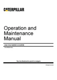 CATERPILLAR 416C BACKHOE LOADER OPERATION AND MAINTENANCE MANUAL 1WR preview