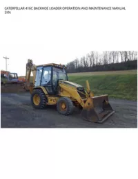 CATERPILLAR 416C BACKHOE LOADER OPERATION AND MAINTENANCE MANUAL 5YN preview