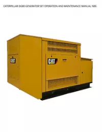 CATERPILLAR DG80 GENERATOR SET OPERATION AND MAINTENANCE MANUAL NB6 preview