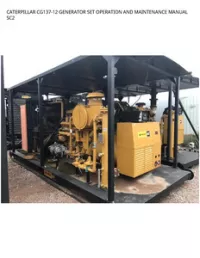 CATERPILLAR CG137-12 GENERATOR SET OPERATION AND MAINTENANCE MANUAL SC2 preview
