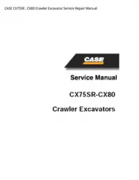 CASE CX75SR   CX80 Crawler Excavator Service Repair Manual preview