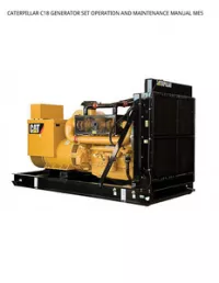 CATERPILLAR C18 GENERATOR SET OPERATION AND MAINTENANCE MANUAL ME5 preview